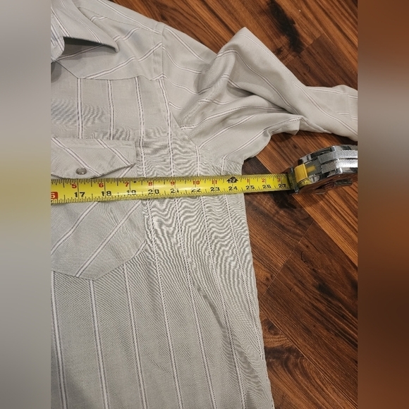 Vtg 90s Wrangler Cowboy Cut Longsleeve Button Up Shirt - Picture 11 of 11